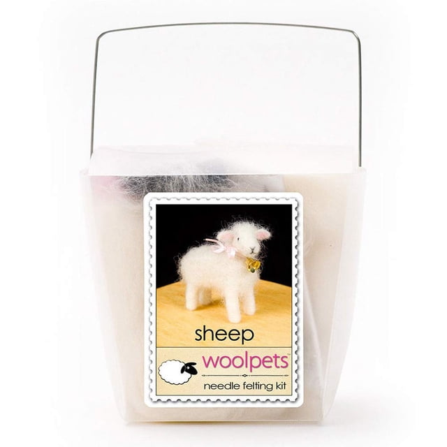 WoolPets Sheep Wool Needle Felting Craft Kit Made in The USA.
