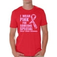 thumbnail image 1 of Awkward Styles Breast Cancer Awareness Men's Shirt Cancer Shirts I Wear Pink For Someone Special T-Shirt Breast Cancer Survivor Gifts Pink Ribbon Tshirt for Men Pink Cancer Support Pink Ribbon, 1 of 4