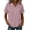 Pink, variant on Babysbule Women's Point Collar Short Sleeve Button Front Contrast Stitching Relaxed Fit Casual Work Everyday Top