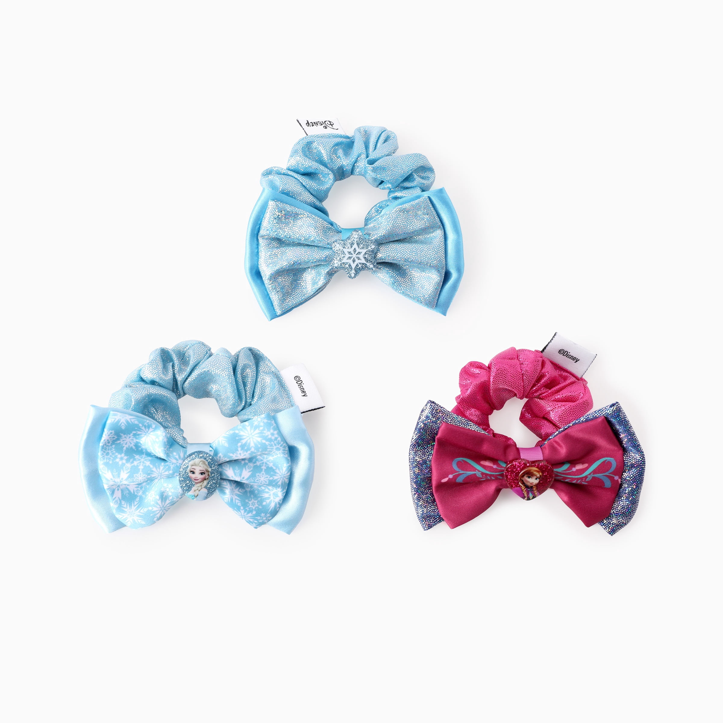 Disney Frozen Girls Scrunchies 3 Pack Bow Hair Ties Back to School Gift