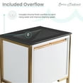 thumbnail image 5 of Marseille 24 in. White Bathroom Vanity With Black Ceramic Sink Top, 5 of 12