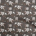 thumbnail image 1 of oneOone Cotton Silk Brown Fabric Floral Craft Projects Decor Fabric Printed By The Yard 42 Inch Wide, 1 of 4