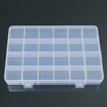 Jewelry Box Craft - Meigar 24 Compartments Plastic Box Case Jewelry Bead Storage Container Craft Organizer