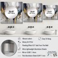thumbnail image 4 of Designart "Abstract Marble Shapes and Lines III" Abstract Marble Square Mirror Wall Decor Modern - Large Gold Square Bathroom Mirror - Square Printed Wall Mirror Art, 4 of 5