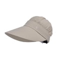 thumbnail image 3 of Sombrero para el sol Sombrero de protección solar Sombrero con visera portátil ajustable ligero y transpirable Caqui, 3 of 9