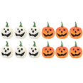 thumbnail image 2 of Calabazas de simulación Zulema utilería para fotos de relleno de cestas para festivales Acción de Gracias blanco y naranja, 2 of 8