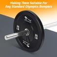 thumbnail image 6 of Olym-Pic Bumper Plates Set, 2-Inch Universal Fit Rubber Weight Plates with Steel Insert for Home Gym & Strength Training, 6 of 8
