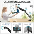 thumbnail image 4 of Support de Moniteur Simple Bras de Moniteur Réglable pour Moniteur Support Pivotant à Mouvement Complet avec Pince en C/passe-Fil Support Lb, 4 of 7