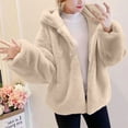 thumbnail image 5 of BLVB Womens Soft Fleece Jackets Long Sleeve Zipper Fuzzy Cozy Hooded Coats Warm Comfy Outerwear for Winter, 5 of 7