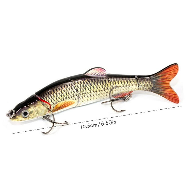 ruzhgo 5 sections 6.5/16.5cm Fishing Lure Crank Bait Swim Bait Bass Shad  Dace Fishing Tools No.2 