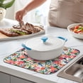 thumbnail image 2 of Pioneer Flower Floral Print Pattern Dish Drying Mat for Kitchen 1 Pack, Ultra Absorbent Microfiber Dishes Drainer Mats,16"x18", 2 of 6