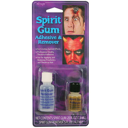 Spirit Gum & Remover Combo - Spirit gum makeup remover, 1/8 oz. Spirit Gum and 1 oz. Spirit Gum Remover for professional quality prosthetic application and removal. By Cinema Secrets
