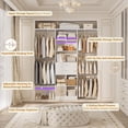 thumbnail image 2 of 5FT Closet Organizer System with Wooden Drawers, 60 Inches Walk In Closet System With 5 Hanging Rods, Can Fit 1.58 to 6.8 FT with Reversible Hanging Shelving, 2 of 9
