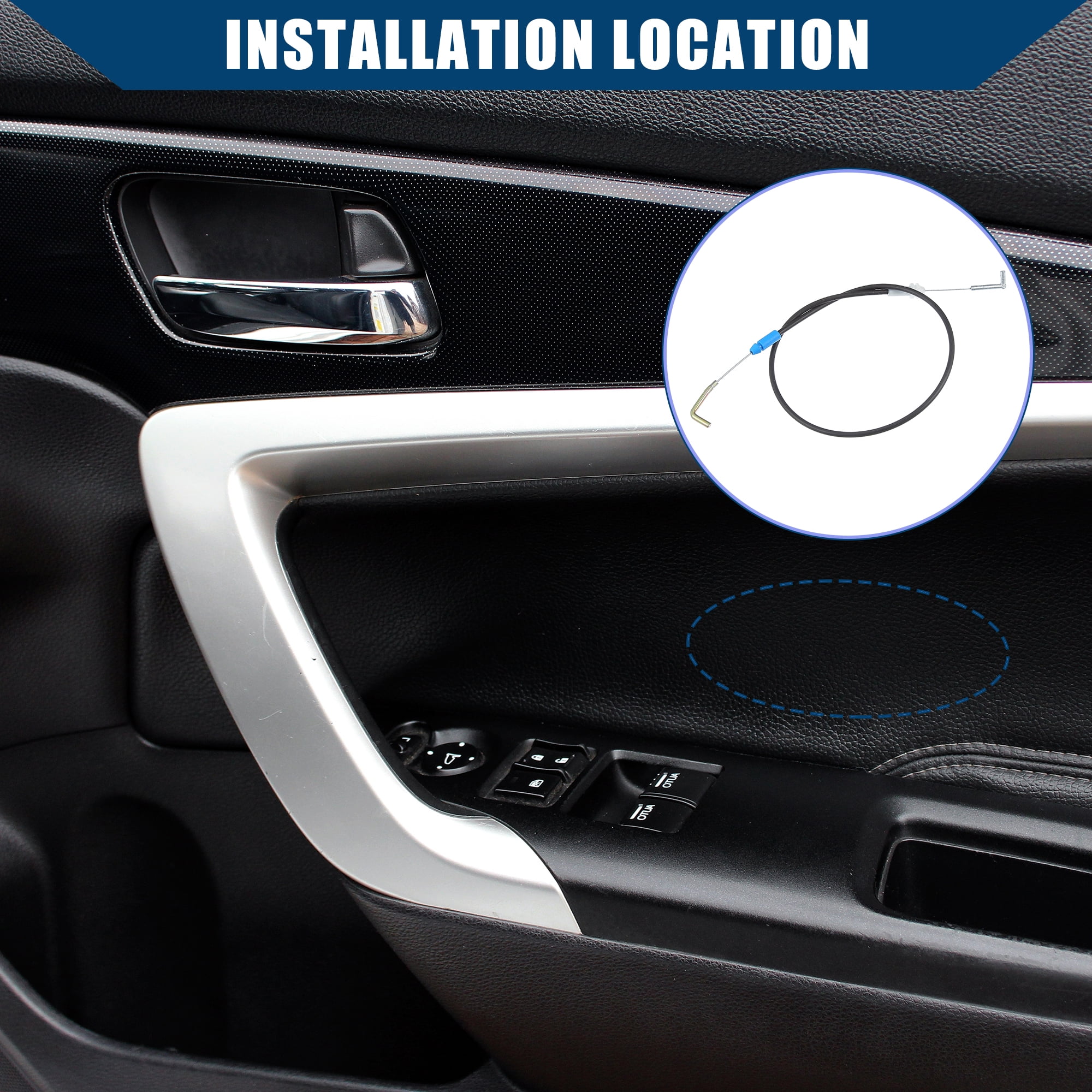 Unique Bargains 5165721AA Left Front Door Inside Handle Cable for Ram 1500 2011-2018