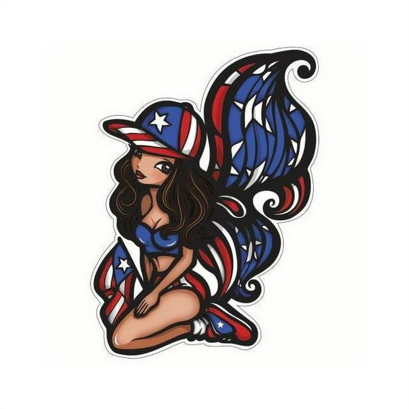 Pilot Automotive Puerto Rico Pin Up Girl Decal - 6"x8" Sheet [GRP-504]