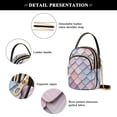 thumbnail image 4 of FORMRS Crossbody Bag for Women Quilted Travel Shoulder Cell Phone Purse with Chain Strap Handbag, Pink Art Pattern, 4 of 7