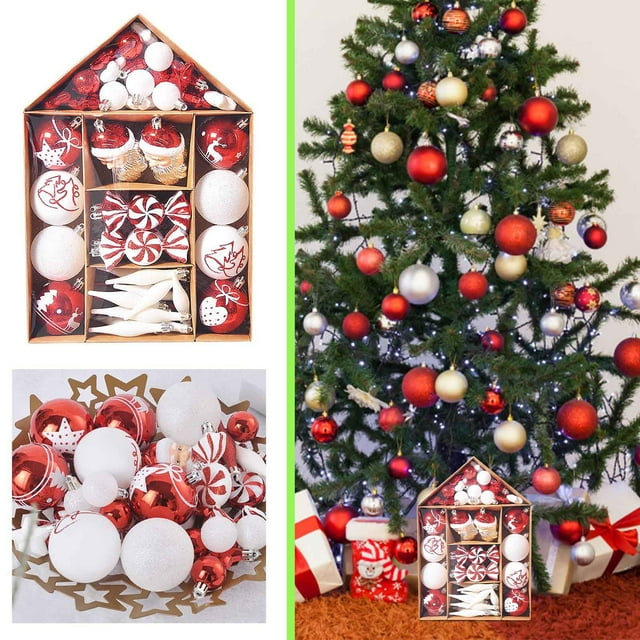 SuoKom Christmas Ornament Christmas Tree Decorations Christmas Tree Decoration Set,70 Christmas Baubles Tree Decoration Wfor Christmas Wedding Party. Christmas Decorations On Clearance