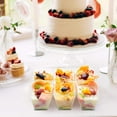thumbnail image 6 of NOGIS Small Clear Plastic Dessert Cups, Disposable Mini Square Appetizer / Shooter Cup For Parfait, Desert, Pudding, Yogurt And Snacks, 50 pieces, 2.28" x 2.95" x 1.57" (5 Oz), 6 of 7