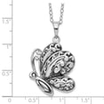 thumbnail image 5 of 925 Sterling Silver Necklace with Pendants Chain Sentimental Expressions Antiqued Butterfly Ash Holder 18in. 18 inch, 5 of 8