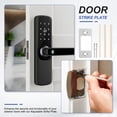 thumbnail image 5 of Uxcell Deadbolt Strike Plate, Adjustable Door Strike Plate with Screws Silver, 5 of 6