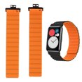 thumbnail image 4 of Riousery Correa de Reloj Magnética de Silicona Compatible con Huawei Watch FIT Negro Anaranjado (12.00 cm x 4.00 cm / 4.7 inches x 1.6 inches), 4 of 9