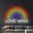 thumbnail image 3 of Handmadetneonsign Love Wins LGBT Neon Sign, Love Wins Flag Neon Led Wall Art Decor, LGBT Wall Decor, 3 of 4
