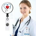 thumbnail image 1 of Fiudx Porta Credencial En El Entorno de Enfermera, Cordón Retráctil para Identidad, Recubierto de Mylar, para Uso Médico y Enfermero, Estilo Personalizado, Fácil de Colocar., 1 of 7