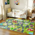 thumbnail image 2 of ASPILLOW Kids Play Rug, Non-Slip Traffic Road Car Carpet for Kids, Washable Soft Rug for Playroom Boys Bedroom Classroom,4x5ft, 2 of 8
