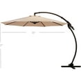 thumbnail image 3 of Grand Patio 11 ft Outdoor Offset Umbrella Deluxe Cantilever Umbrella with 360° Rotation for Backyard, Patio, Deck(Champagne, without Base), 3 of 8