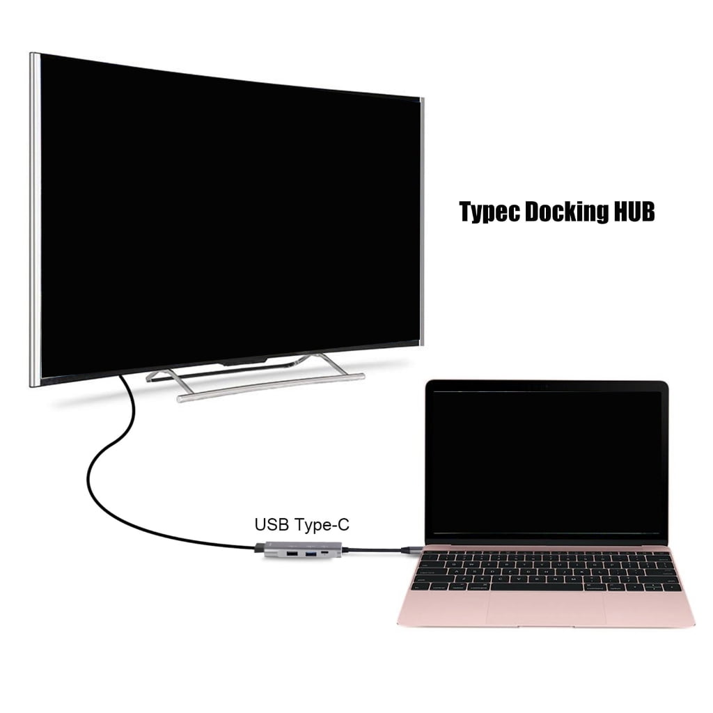 Portable Multifunction USB C Docking Station Charging, USB 3.0 Port for Laptops and Smartphones Homes Office Setups