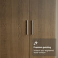 thumbnail image 5 of MADESA 4 Doors 2 Drawers Wardrobe Set Armoire Closet Bedroom Storage Cabinet with Shelves and Hanging Space 63"L Wooden Clothing Organizer Unit - Rustic, 5 of 10