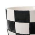 thumbnail image 5 of Mainstays Lennon 8.1" x 8.1" x 6" Round Black Checkered Ceramic Planter, 5 of 7