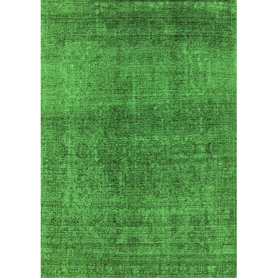 Ahgly Company Indoor Rectangle Oriental Green Industrial Area Rugs, 8' x 12'
