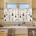 thumbnail image 2 of Yayeee Kitchen Curtains Set of 2 Light Filtering 57"x24" Over Sink Window Panels, Winter Forest, 2 of 7