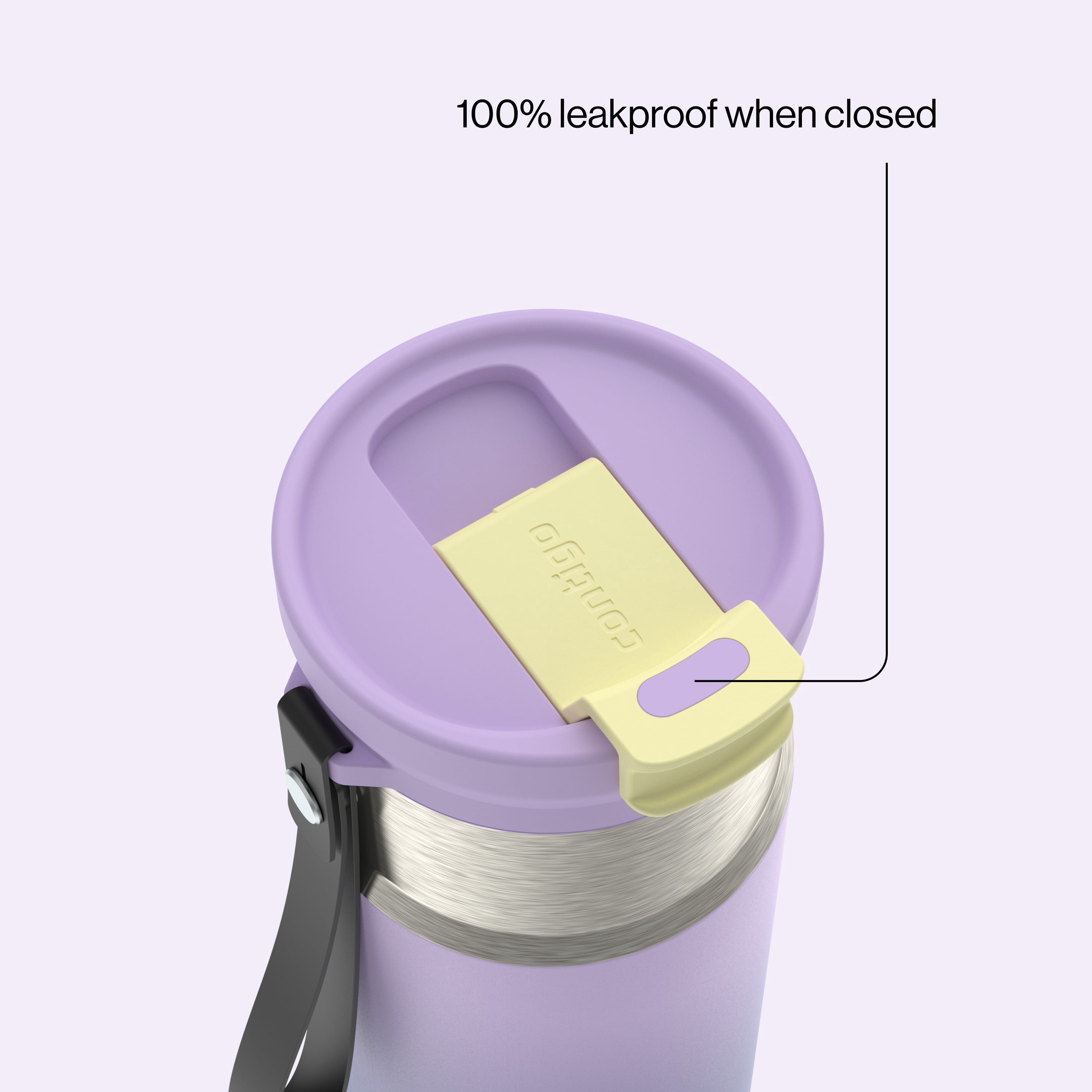 Contigo DualSip Insulated Stainless Steel Water Bottle with 2-Way Lid, 16 oz (473 ml) – 100% Leak-Proof, Compact, BPA-Free, Lead-Free, Dishwasher Safe