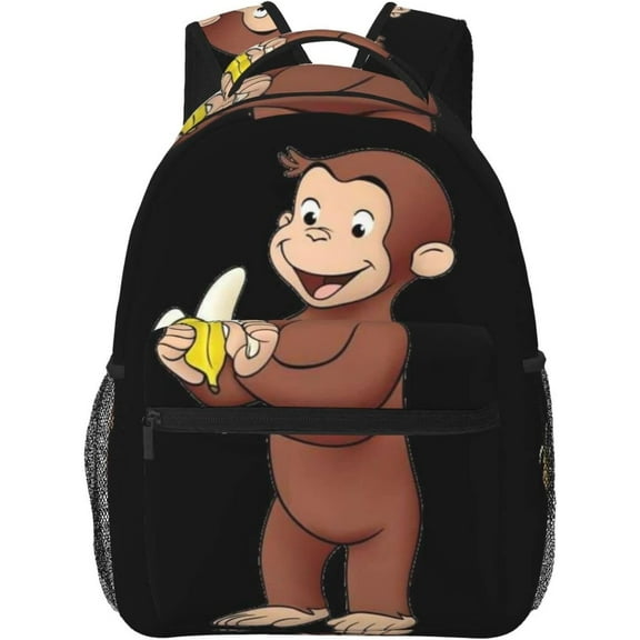 Curious George Rucksack, Backpack, Lightweight,, Travel, Multifunctional, Unisex, Celebration, Anime, Characters, Stylish, Present, as show