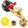 thumbnail image 2 of Ckraxd Propane Refill Adapter Elbow with Gauge and Valve, Solid Brass for 1LB Tank, Easy to Operate, Ideal for Camping and Grilling, 2 of 9