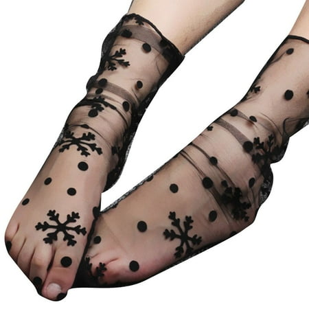 

2pcs Women Girls Nylon Star Grid Chic Mesh Girls Transparent No.03