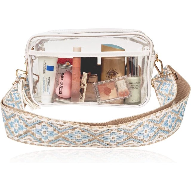 Bolsa de lavado transparente cruzada Diagonal para mujer, bolsa de almacenamiento de Pvc de gran capacidad, bolsa cruzada Diagonal, bolsa cuadrada pequeña Fivean unisex