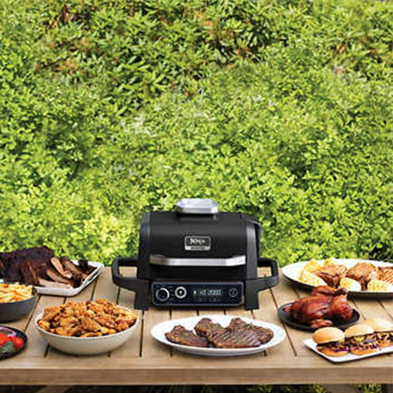 Restored Ninja OG701 Woodfire Outdoor Grill & Smoker 7-in-1 Master Grill  BBQ Smoker and Air Fryer with Woodfire Technology (Refurbished) 
