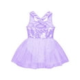 thumbnail image 4 of Alvivi Kids Girls Glitter Sleeveless Ballet Dance Dress Leotard with Tutu Skirt Ballerina Dancewear Purple 8, 4 of 5