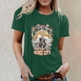 thumbnail image 2 of Trendfront Womens Nashville Music City Graphic T Shirts Crewneck Short Sleeve Vintage Guitar Country Music Lover Print Casual Tee Tops, 2 of 4