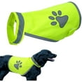 thumbnail image 3 of Green M Reflective Dog Safety Vest, High Visibility Clothing, Safety Harness for Small Large Dogs, Jacket for Outdoors, Hiking, Walking, 3 of 5