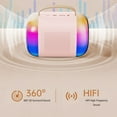 thumbnail image 3 of Mini Karaoke Machine with Wirelessly Microphones, Portable Bluetooths Speaker Set with RGB Light, Portable Karaoke Machine for Adults for Girls Boys Family for Home Party, 3 of 7