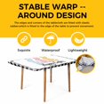 thumbnail image 4 of Happy Easter Table Cloths for 5 Foot Rectangle Tables, Cute Lovely Colorful Rabbits Black White Plaid Patio Waterproof Elastic Fitted Tablecloths, Washable Rectangular Table Cover for Camping, 4 of 8