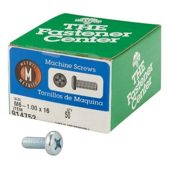 Hillman 914752 1 x 16 in. M6 Phillips Pan Head Machine Screw