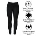 thumbnail image 2 of Pantalones De Yoga Mallas casuales para mujer malla transpirable con bolsillos para deportes de gimnasio (M negro), 2 of 5