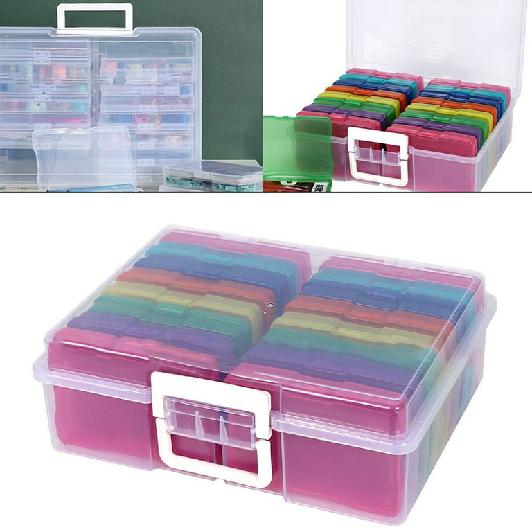 Photo Case 4 x 6 Photo Storage Boxes Photo Organizer Cases Photo Keeper Picture  Storage Containers Box for Photos 24 Pack Clear 