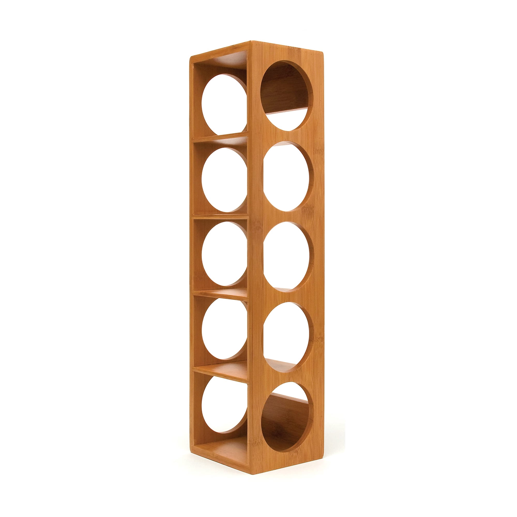 Lipper International Bamboo Stackable Wine Rack, 5 Bottle