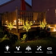 thumbnail image 2 of FloreceBien Luces solares de jardín decorativas al aire libre, luces solares de flores del atardecer al amanecer, luces solares de estaca de jardín impermeables IP65, luces de flores con energía, 2 of 7